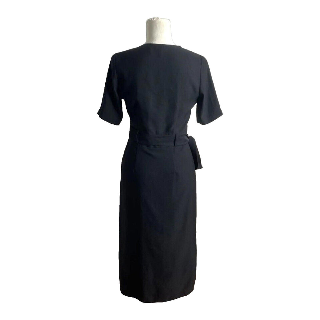 River Island Dress Black Belted Women's UK Size 8 Black