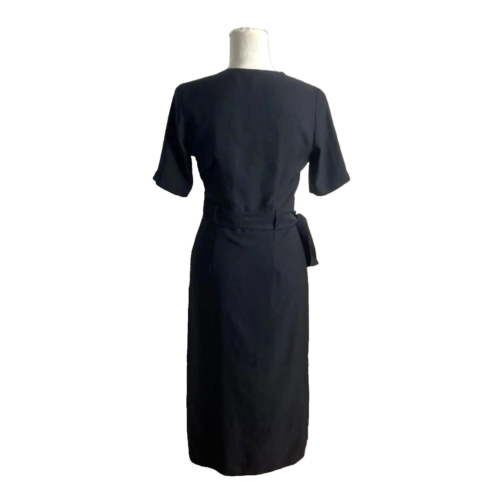 River Island Dress Black Belted Women's UK Size 8 Black