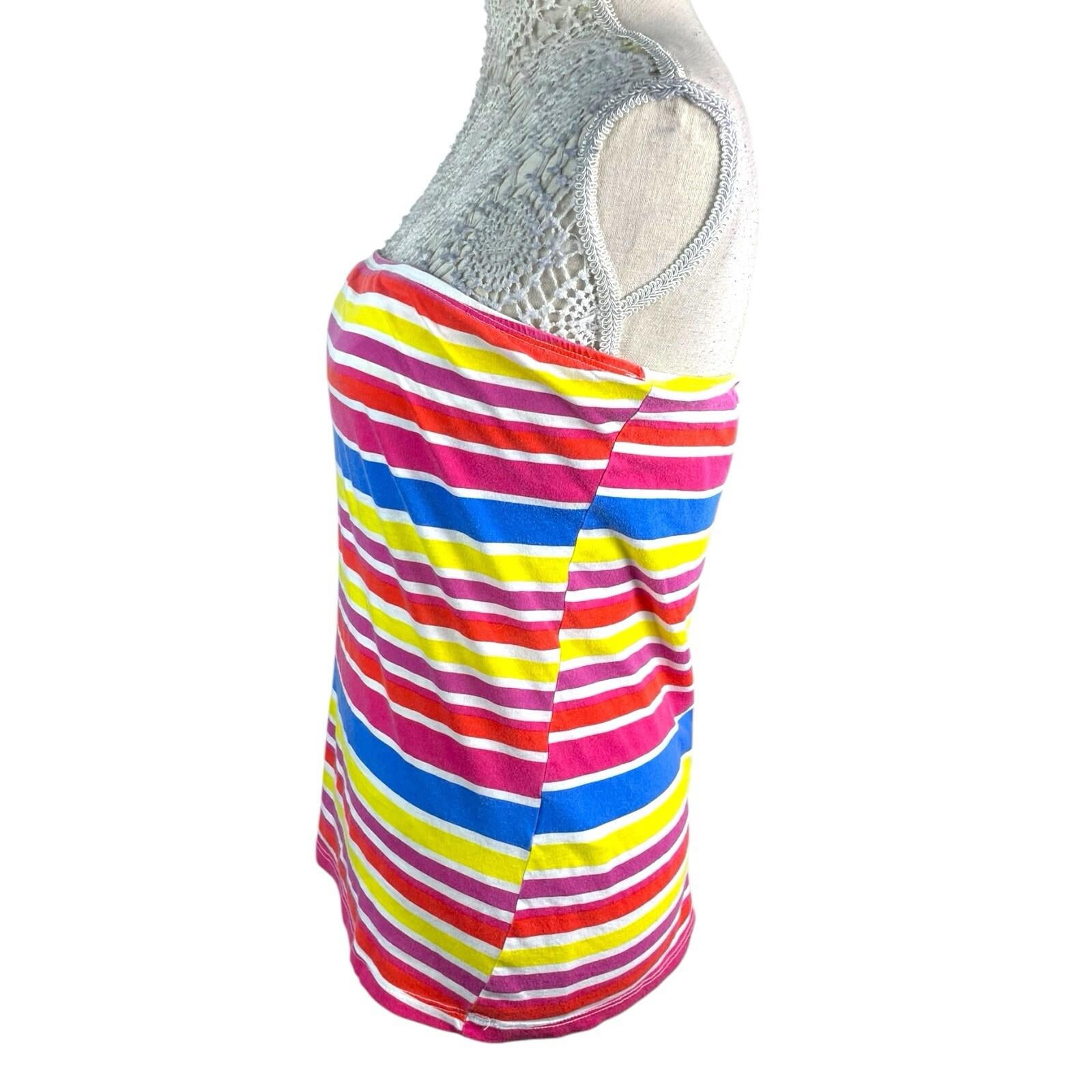 New Look Multicolour Stripe Strapless Blouse Summer Top Women’s UK Size 16