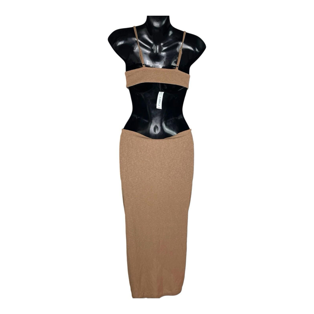 New Look Tan Cut Out Midaxi Dress Women’s UK Size S