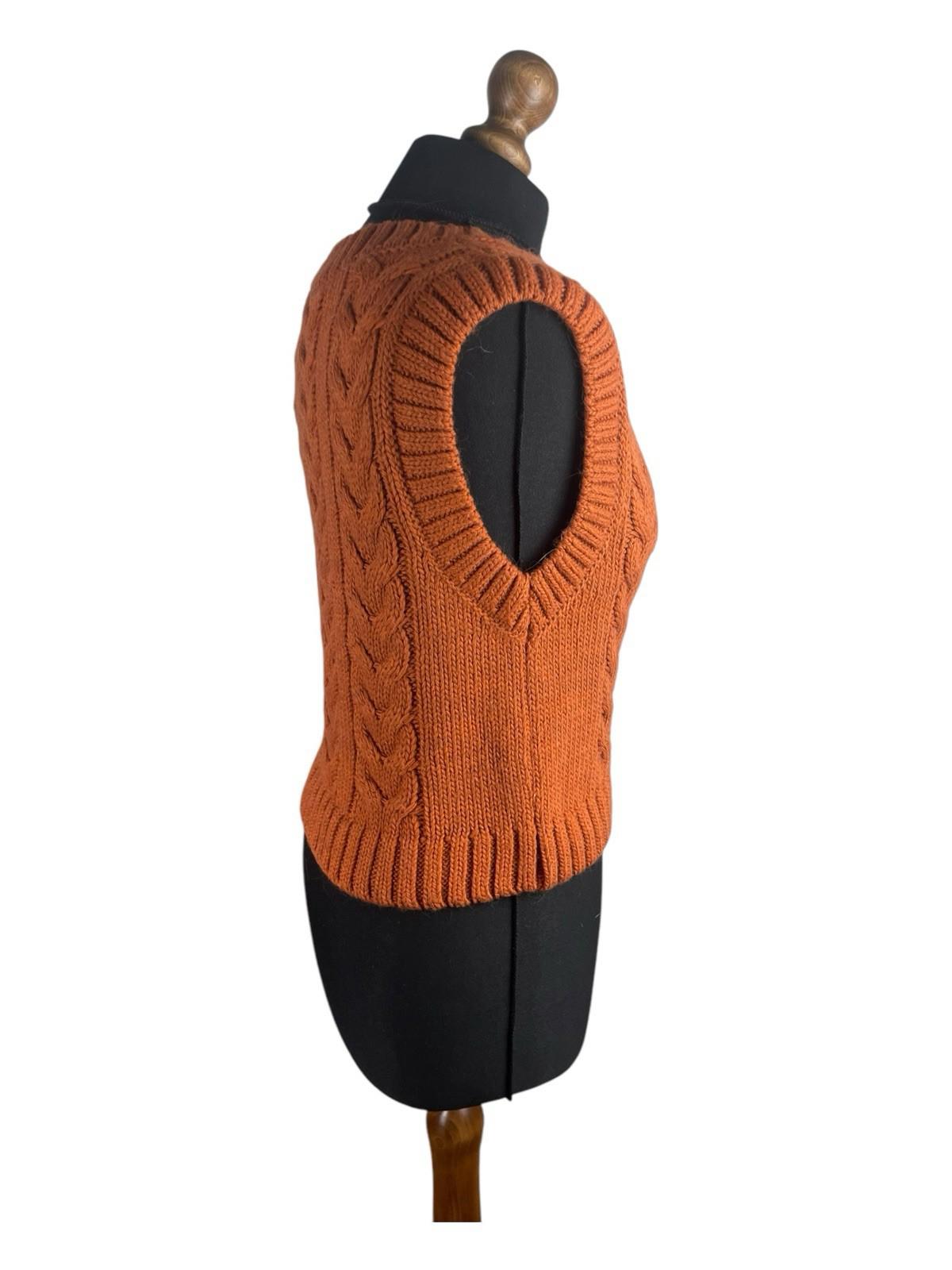 Stradivarius Burnt Orange Vest Jumper Sleeveless Women’s UK Size XS