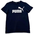 Puma T-Shirt Teen Age 13-14 Black Graphic Logo Print Short Sleeve Crew Neck