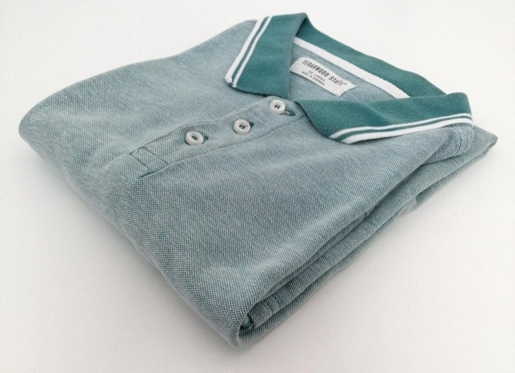 Cedarwood State Polo Shirt Men's Size 2XL Teal Blue Embroidered Logo 100% Cotton