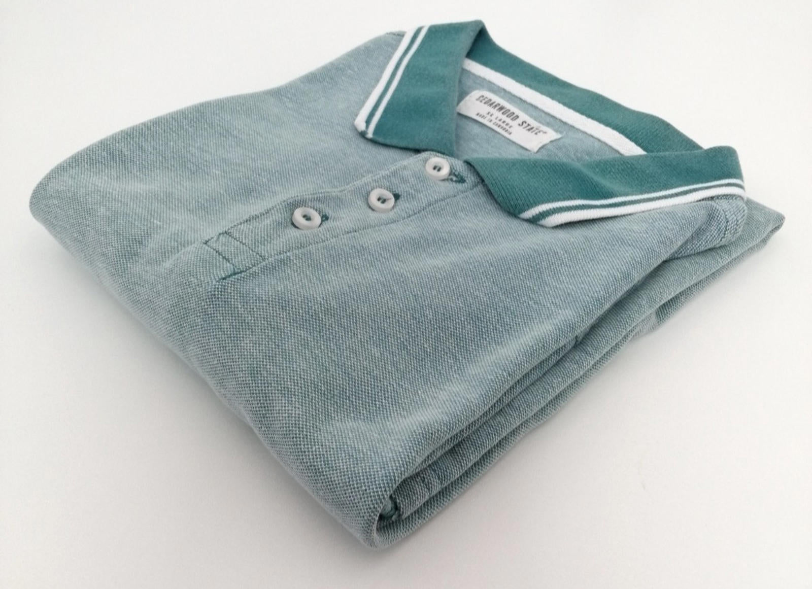 Cedarwood State Polo Shirt Men's Size 2XL Teal Blue Embroidered Logo 100% Cotton