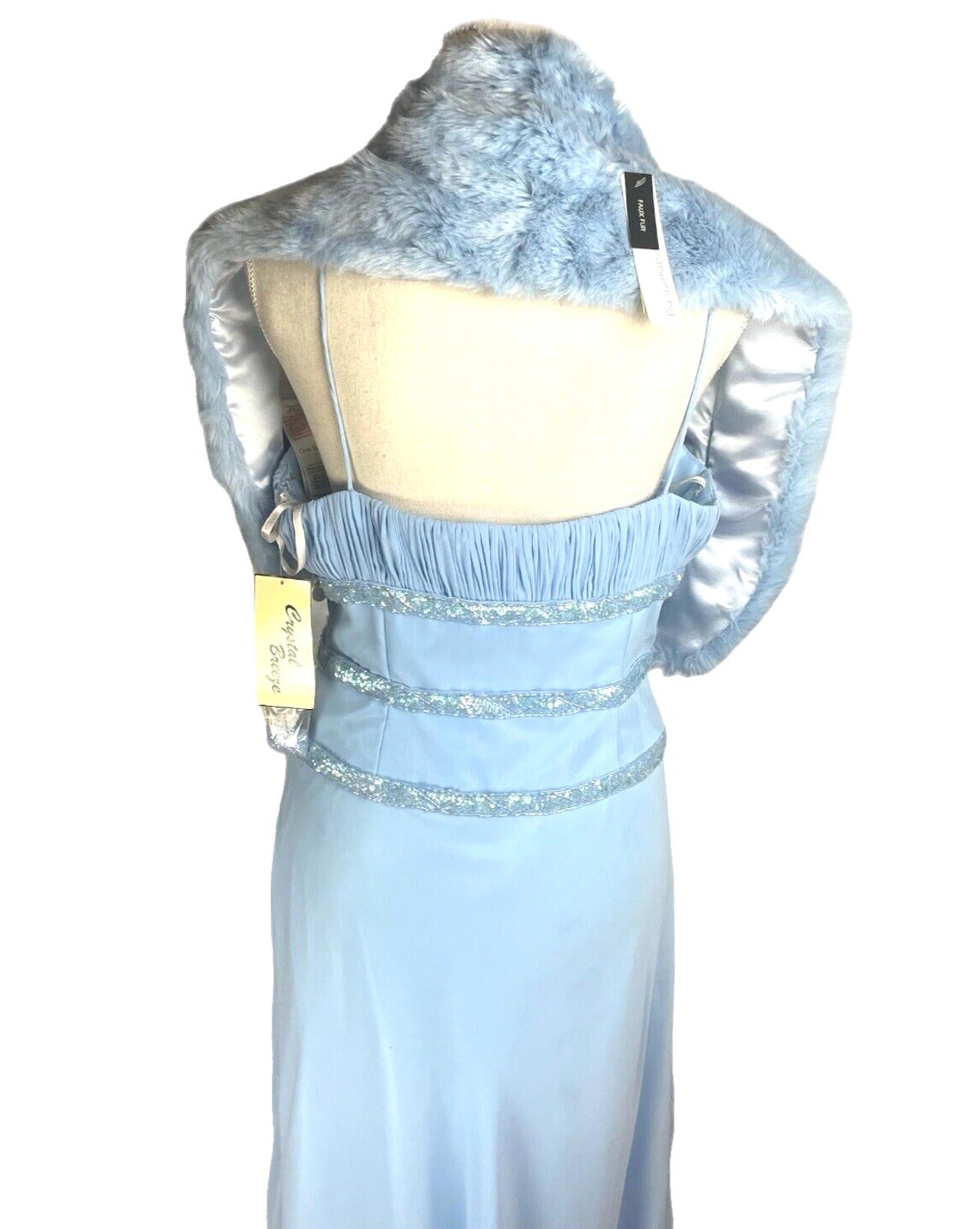 Crystal Breeze Prom Dress Women's UK Size 14 Pale Blue Ballgown Embezzled