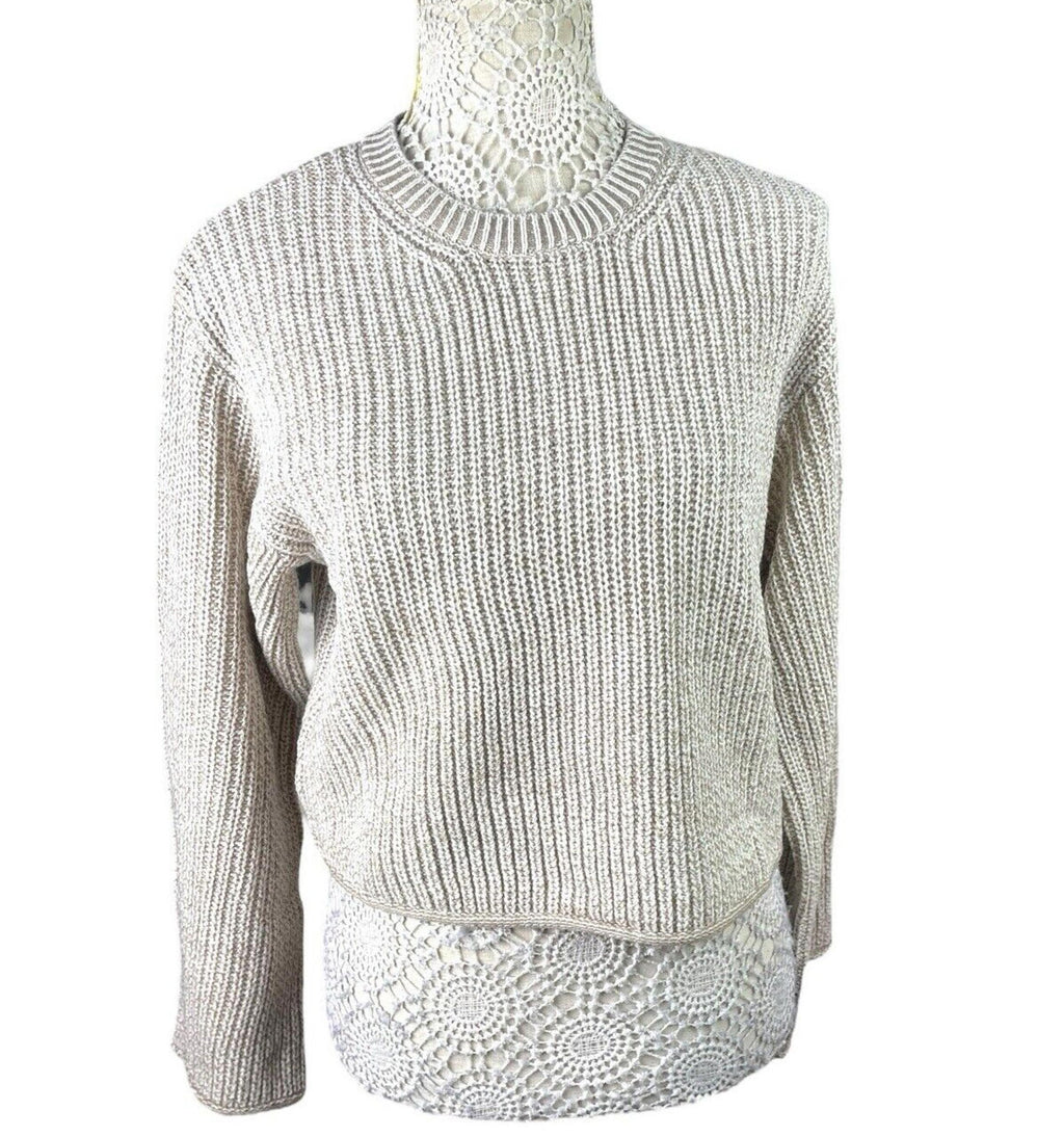 H&M Beige Knit Sweater Long Sleeve Relaxed Fit Women’s UK Size XS