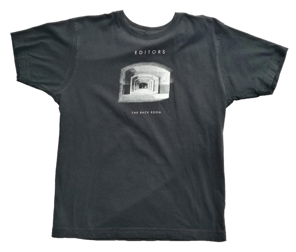 Back Room Liminal Graphic Print T-Shirt Men's Size L Black Crew Neck 100% Cotton