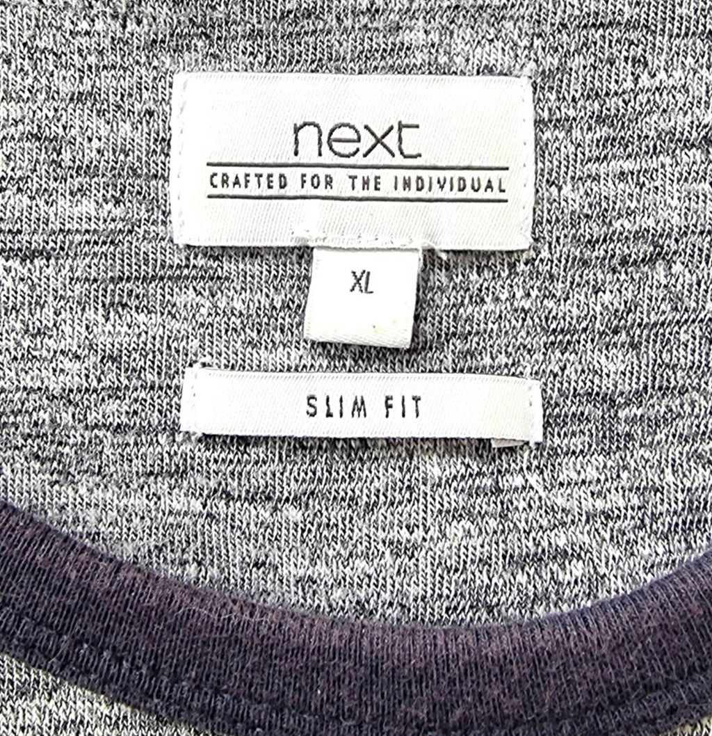 Next T-Shirt Grey San Francisco Slim Fit Crew Neck 100% Cotton Men's UK Size XL