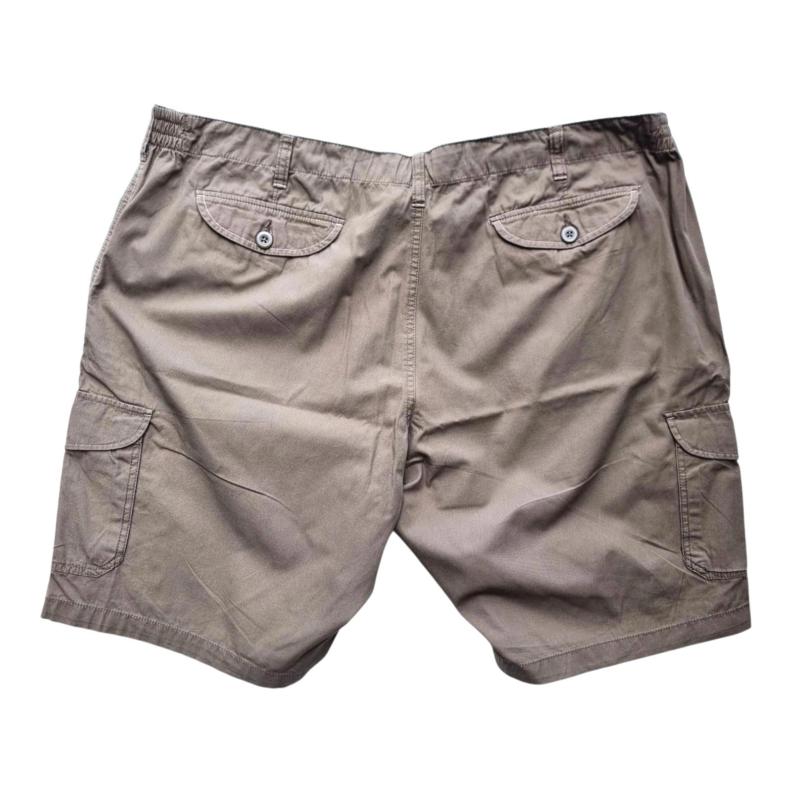 Premier Man Combat Shorts Brown Chino Cargo Pockets Men's UK Size 3XL 46" Waist