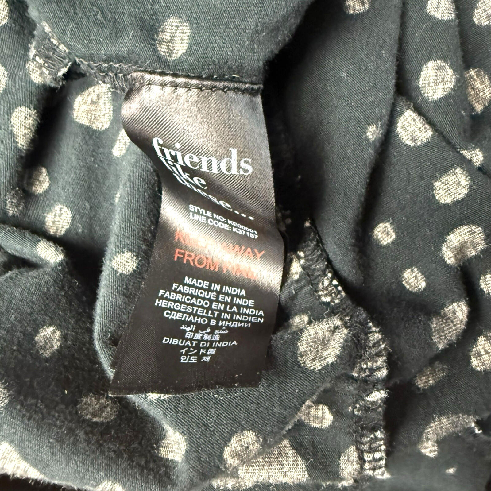 Friends Like These Polka Dot Dress Women's UK Size 20 Aline Midi Black & White