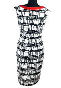 TU Gok Wan Party Dress Women’s UK Size 12 Knee Length Midi Black White