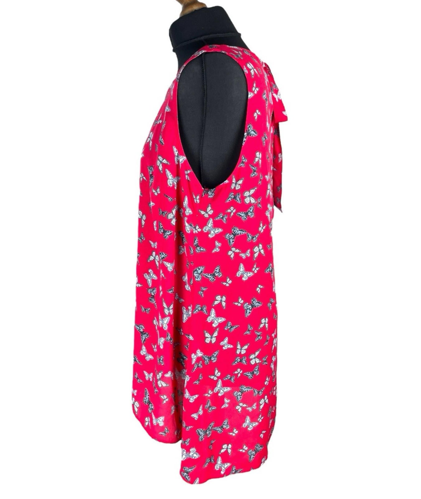George Red Thin Vest Top Butterfly Print Women’s UK Size 16