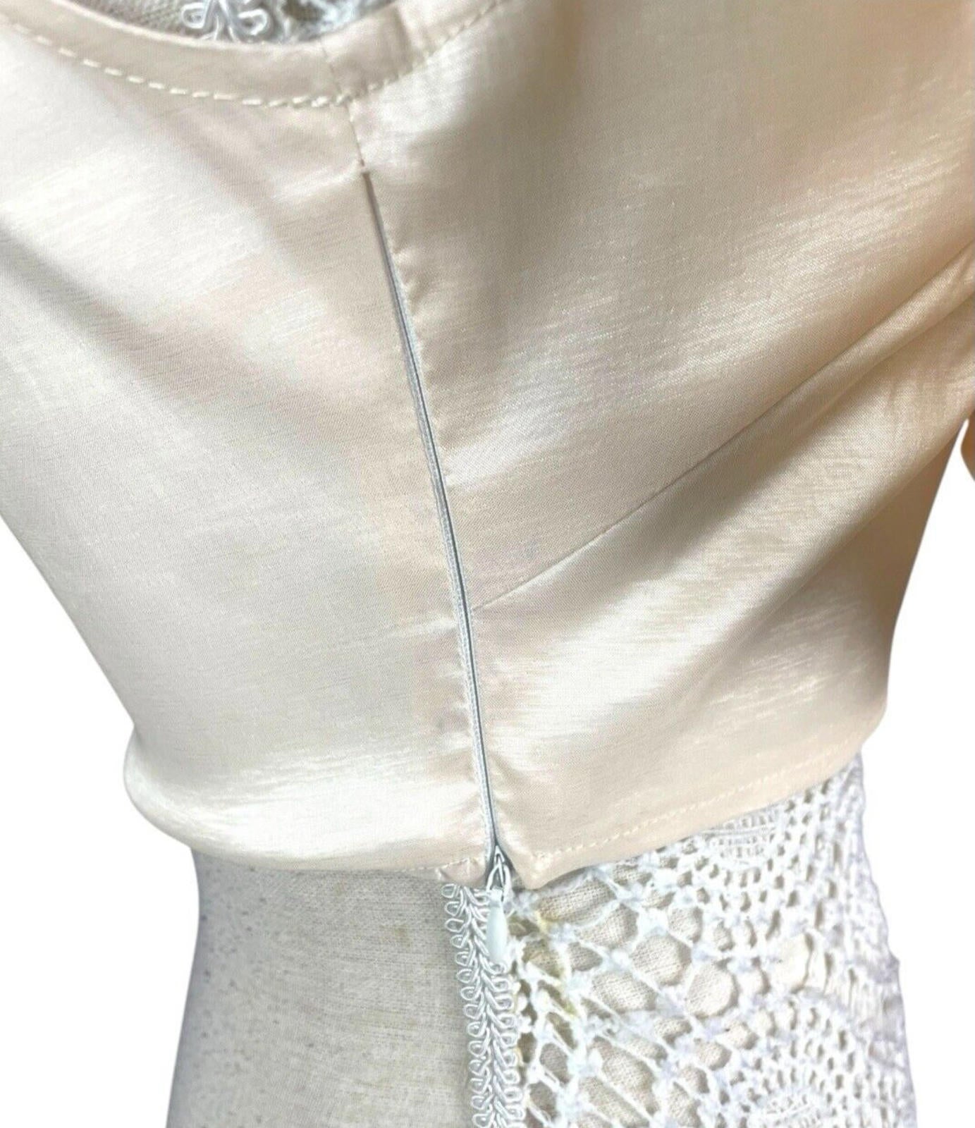 Nasty Gal Beige One Shoulder Crop Top Big Flower Occasion Women’s UK Size 10