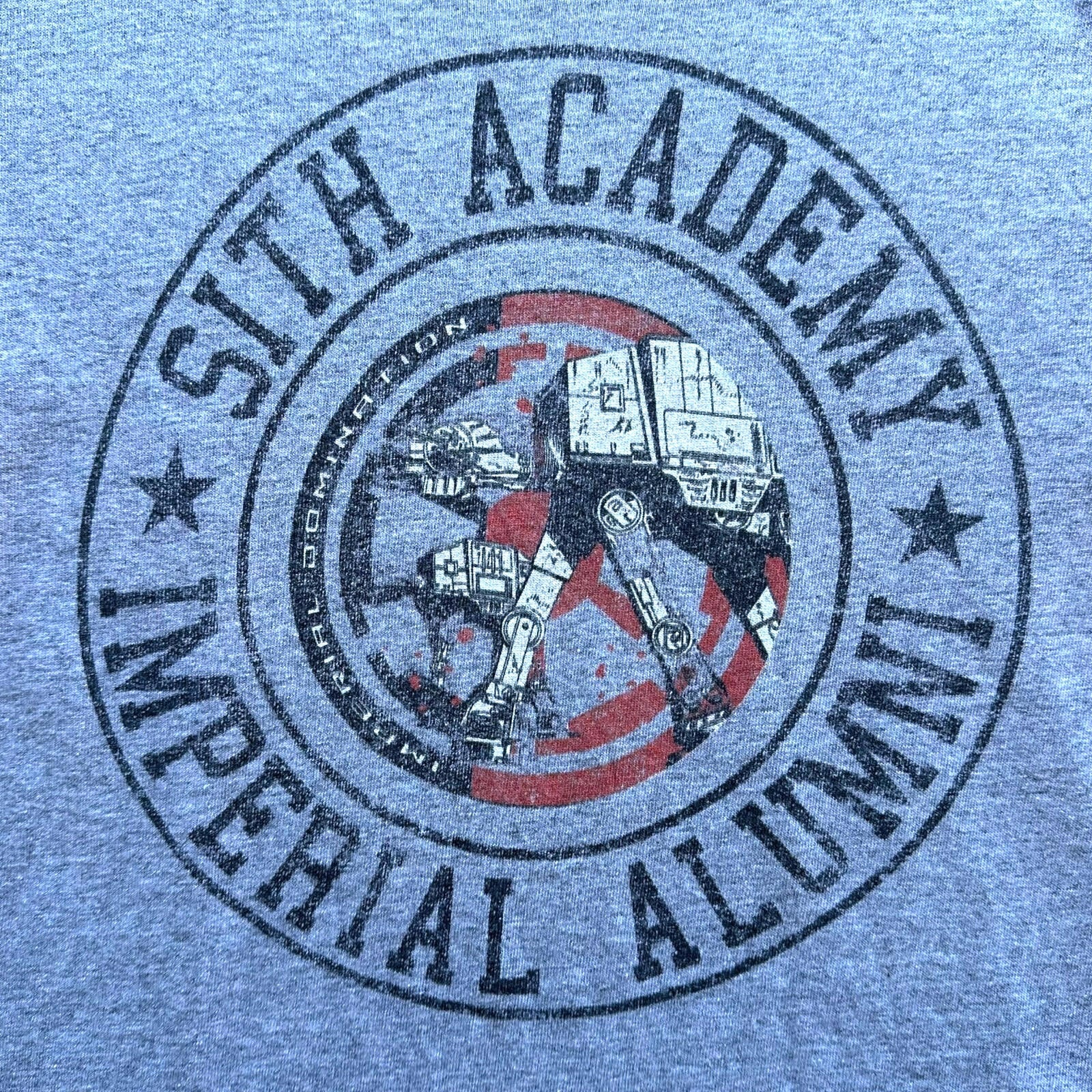 Star Wars T-Shirt Men's UK Size M Grey Imperial Alumni Crew Neck Graphic Print