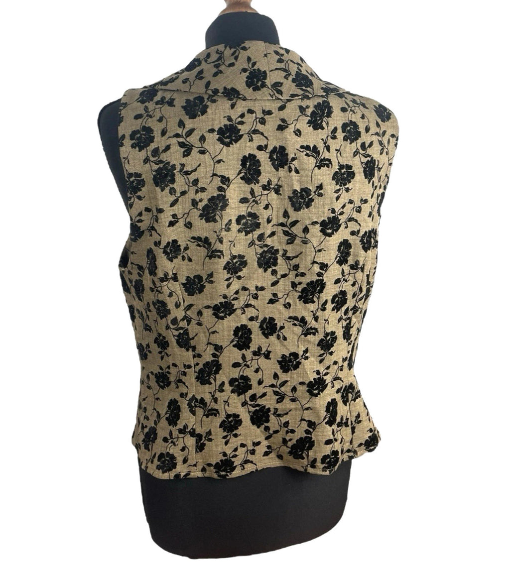 Ravi London Waistcoat Textured Collared Mid Length Sleeveless Women’s UK Size 8