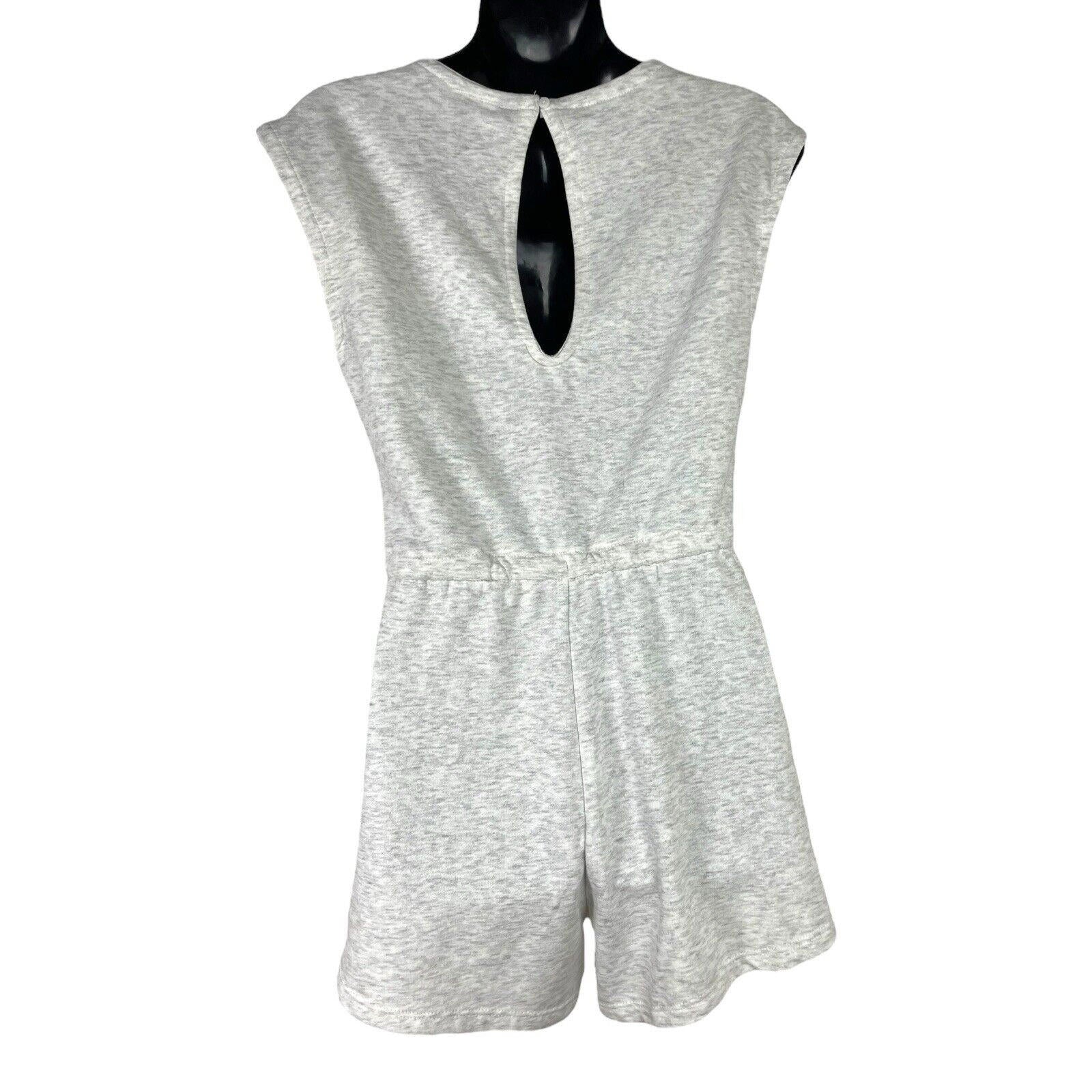 Divided Jersey Playsuit Women's UK Size XS Grey Drawstring Waist Sleeveless