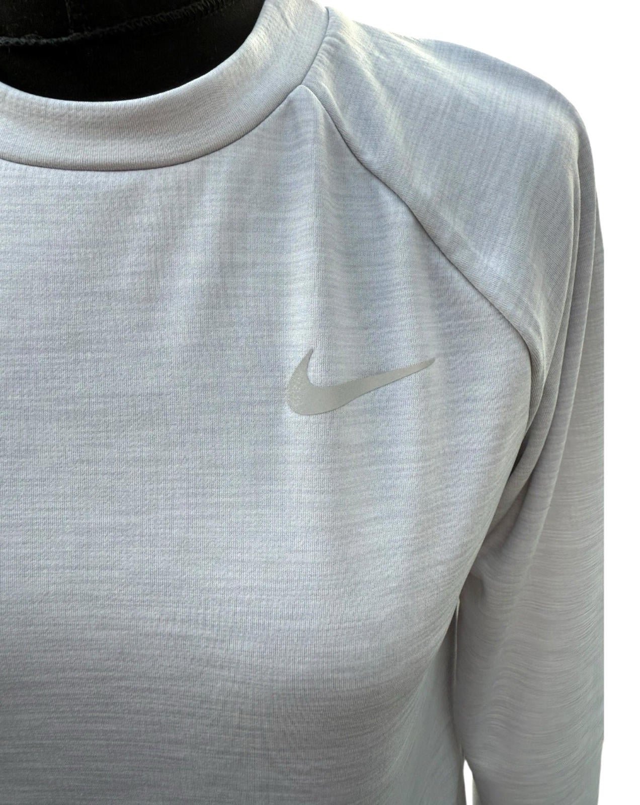 Nike Running Grey Long Sleeve T-shirt Top Breathable Women’s UK Size XS