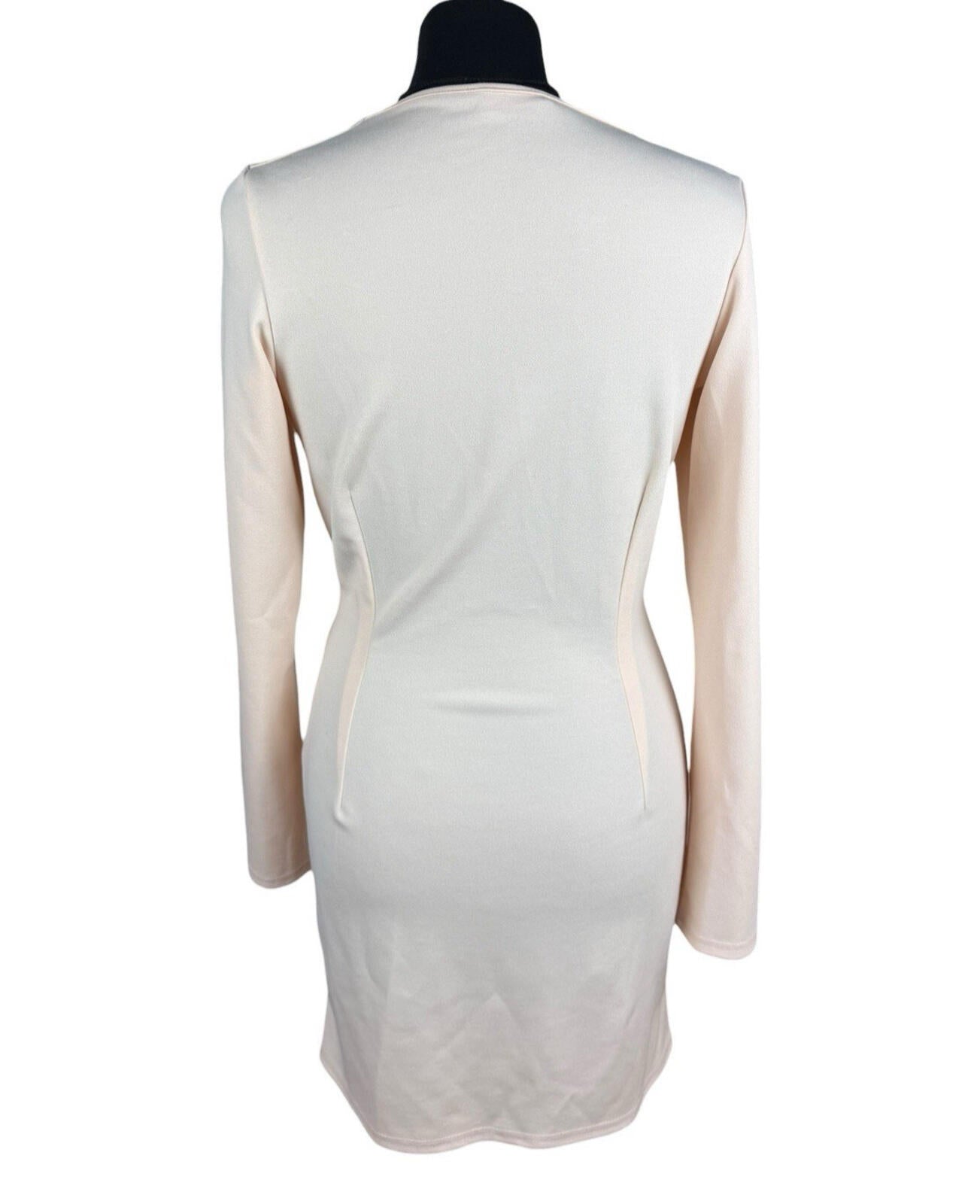 Inxs Bodycon Blazer Dress Women’s UK Size S Low Cut Mini Long Sleeve Pale Pink