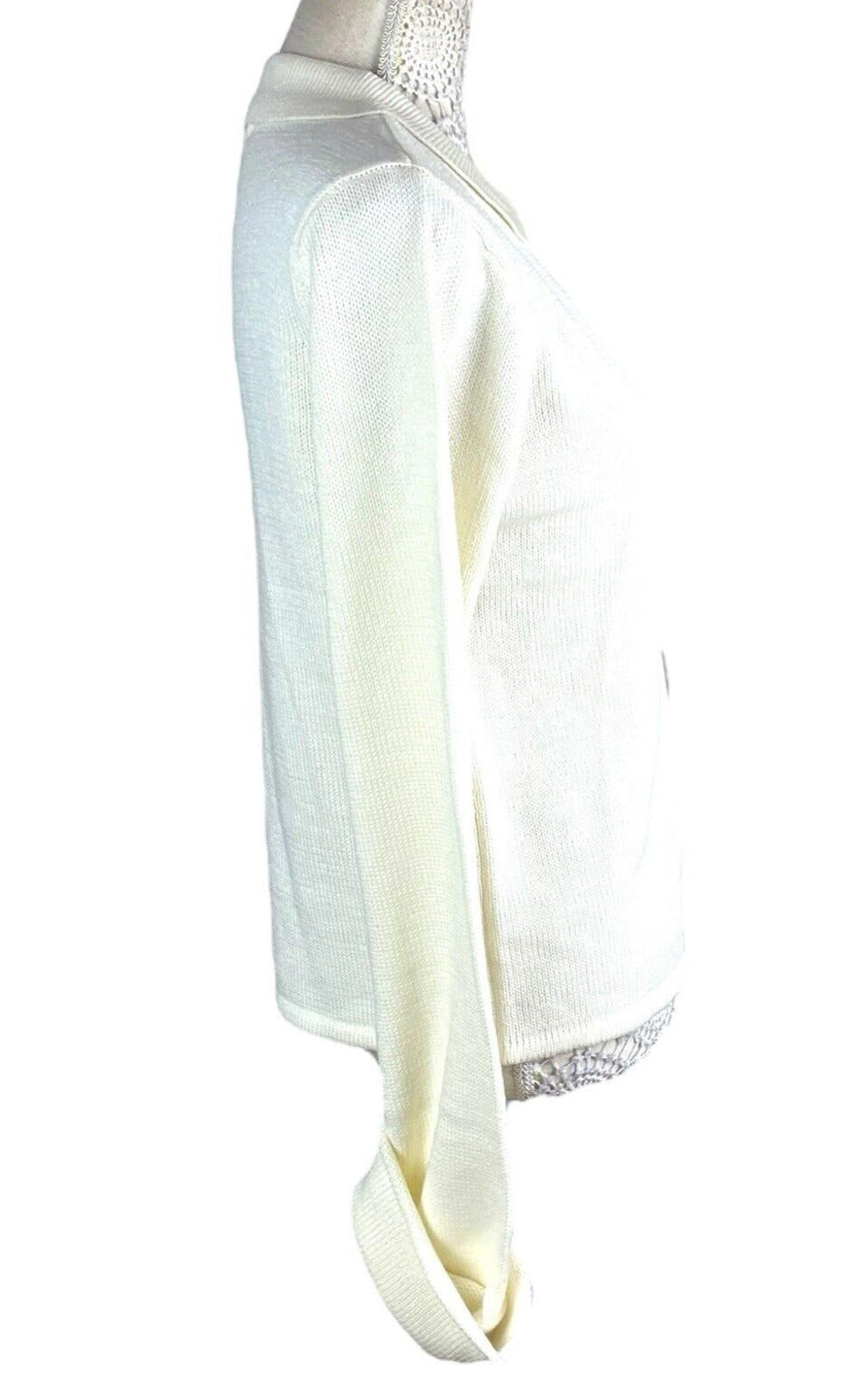Cassiopea Cream Knitted Cardigan Tie Front Collared Women’s UK Size S