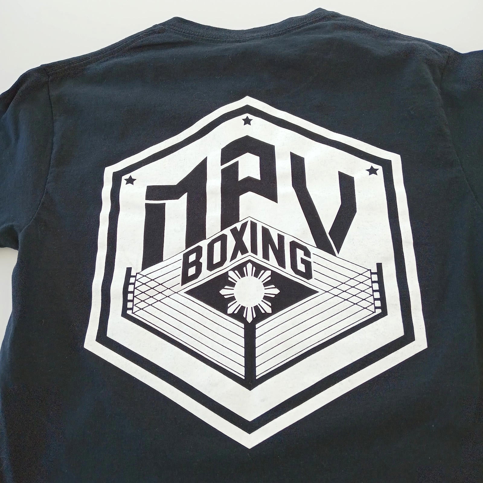 Boxing Ring Graphic Print T-Shirt Men's UK Size S Black Crew Neck 100% Cotton