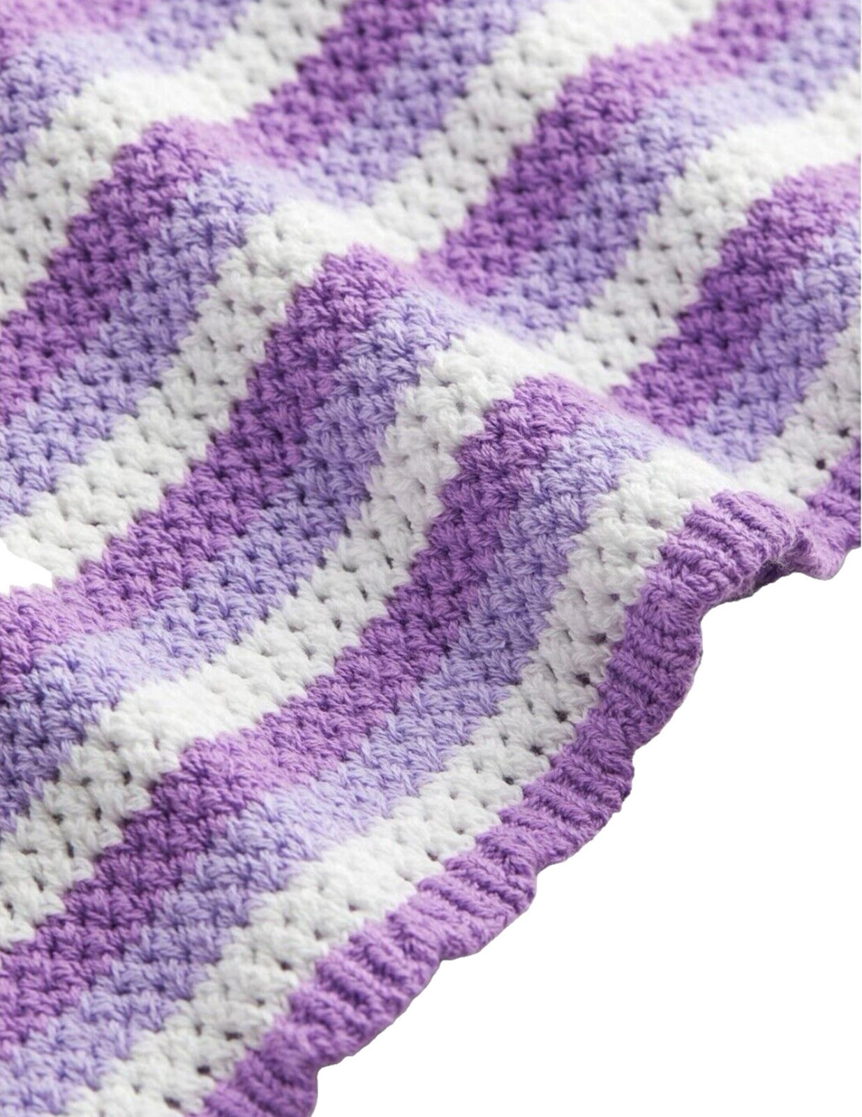 Divided Mini Skirt Purple Stripe Crochet Look Women’s UK Size XXS
