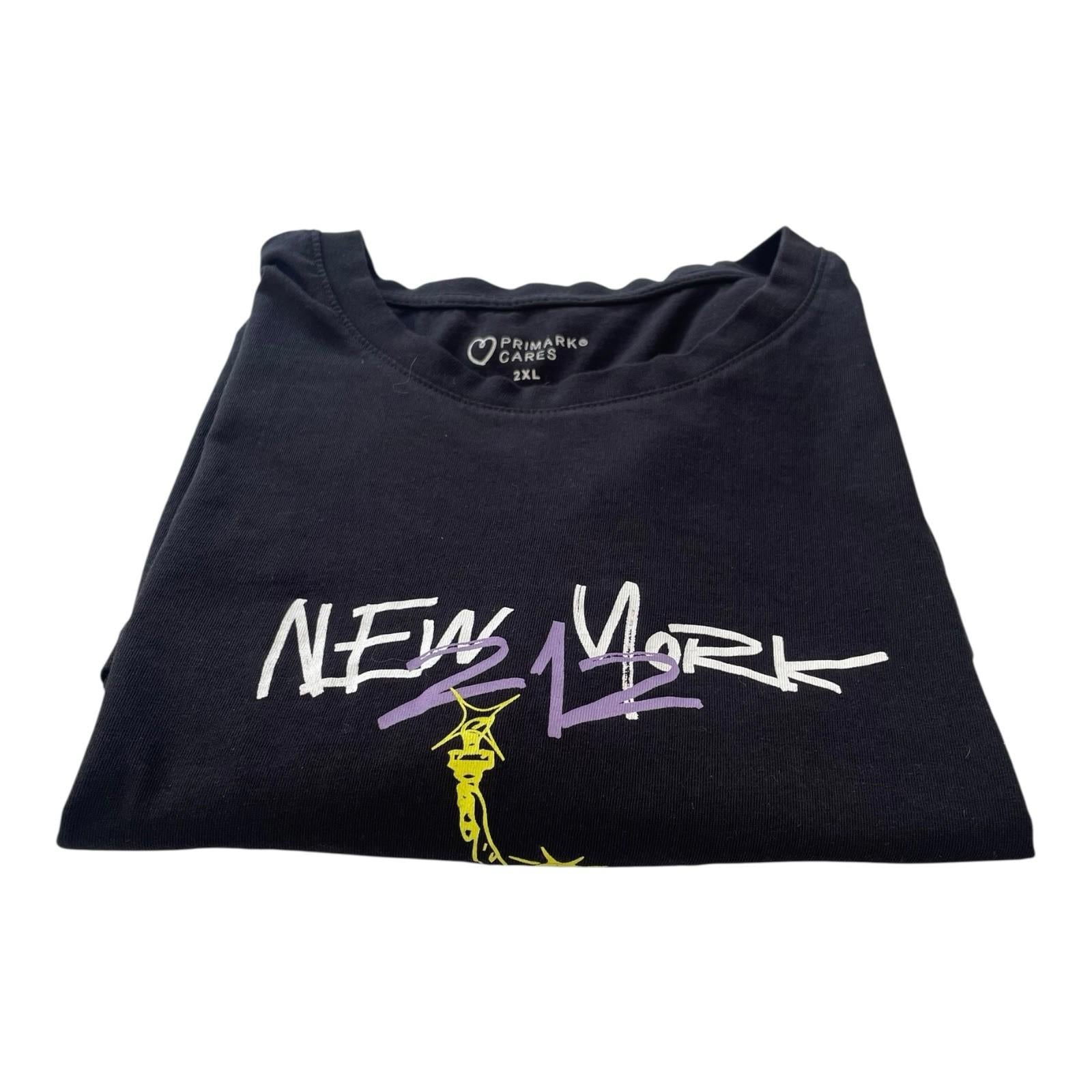 New York 212 Downtown 1981 T-Shirt Men’s UK 2XL Black Crew Neck Graphic Print
