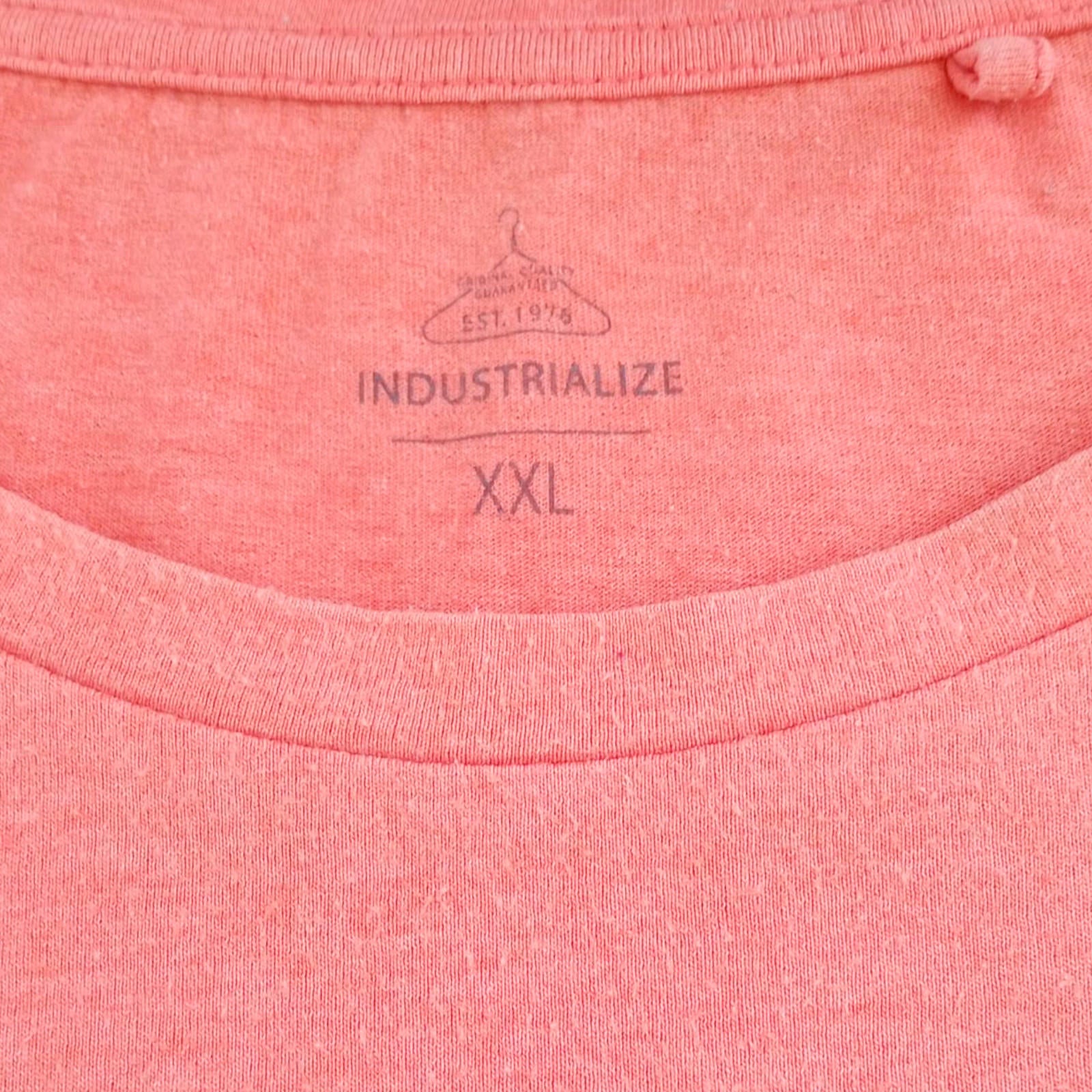 Industrialize T-Shirt Orange Graphic Print Easy Care Men's UK Size XXL Chest 46"