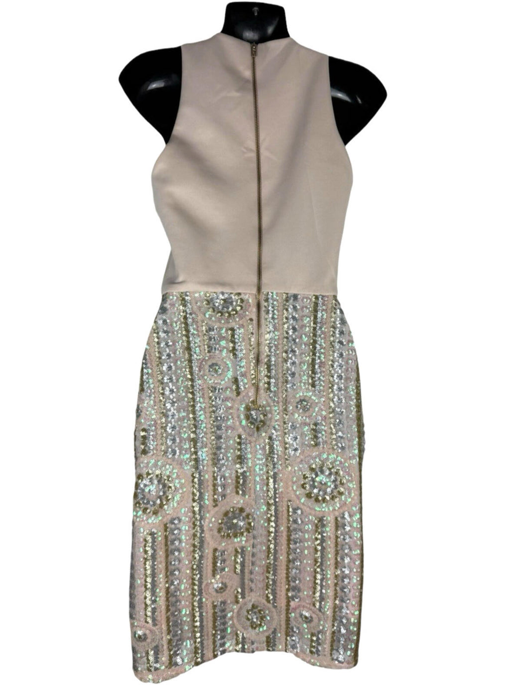 ASOS Sequin Party Dress Women’s UK Size 8 Knee Length Sleeveless Lined Pastel