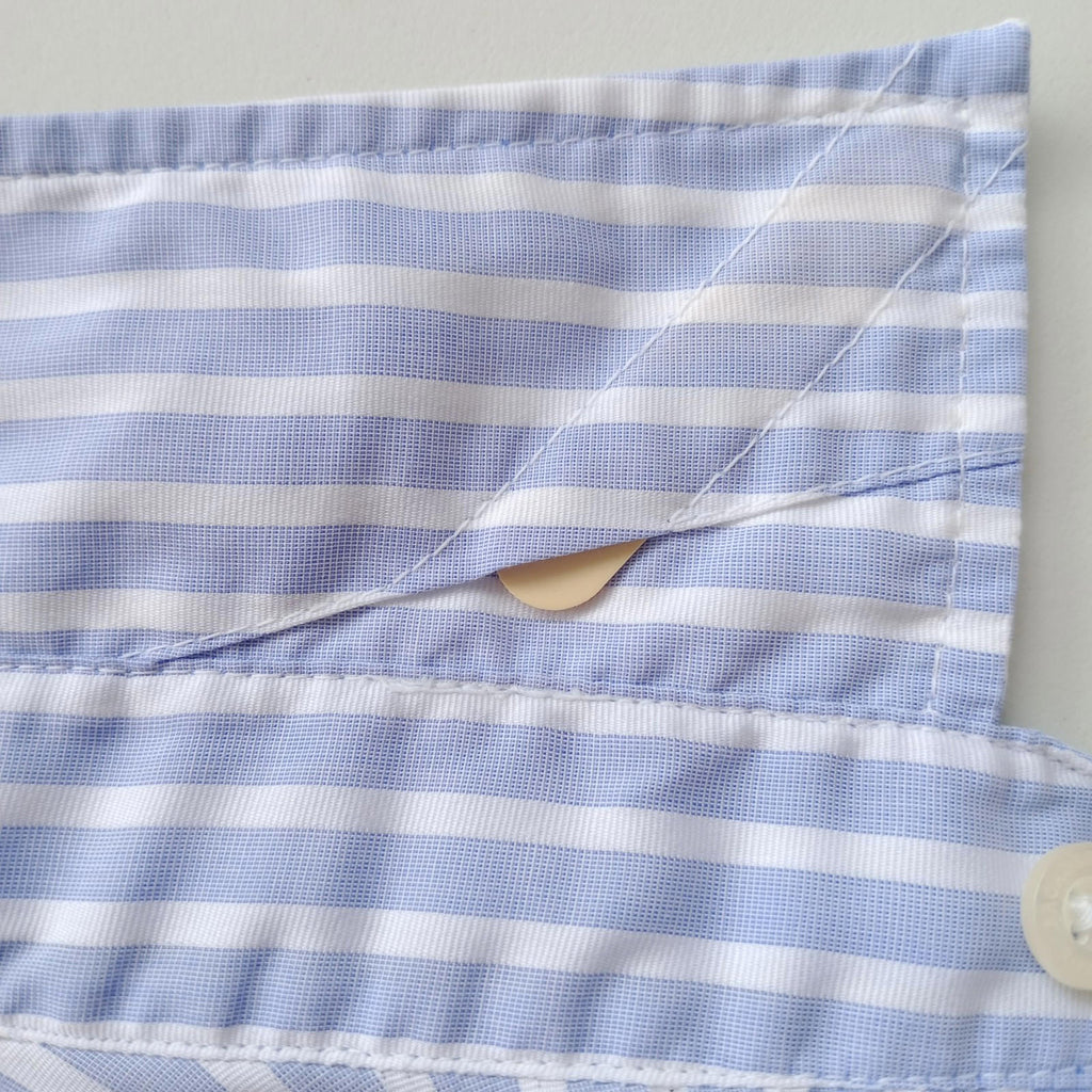 Broadbents & Boothroyds Shirt Men's UK Size 2XL Blue Stripe 100% Cotton Pocket