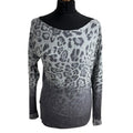 Inspire Collection Jumper Women's UK Size 10 S - M Grey Thin Leopard Print