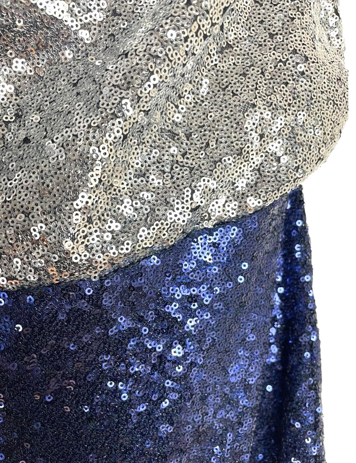 Ever-Pretty Dress Women's UK Size 18 Blue Sequin Strapless Occasion Sparkle
