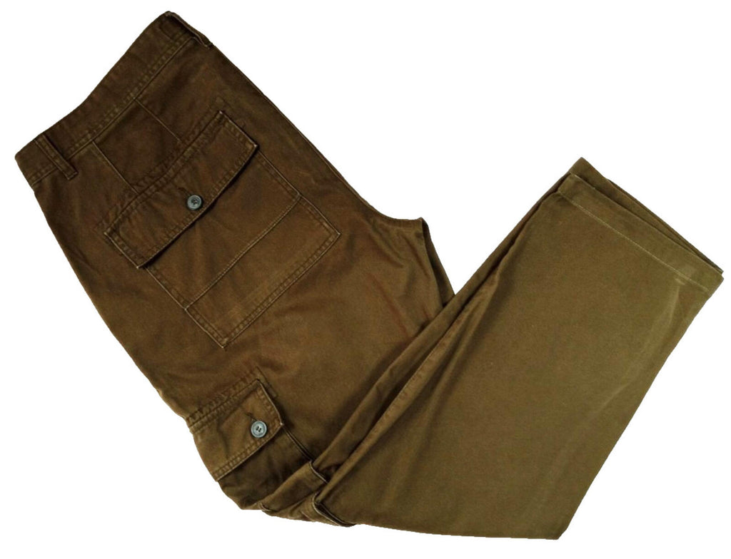 Easy Cargo Trousers Men's UK Size W38 L29 Brown 6 Pocket Design 100% Cotton