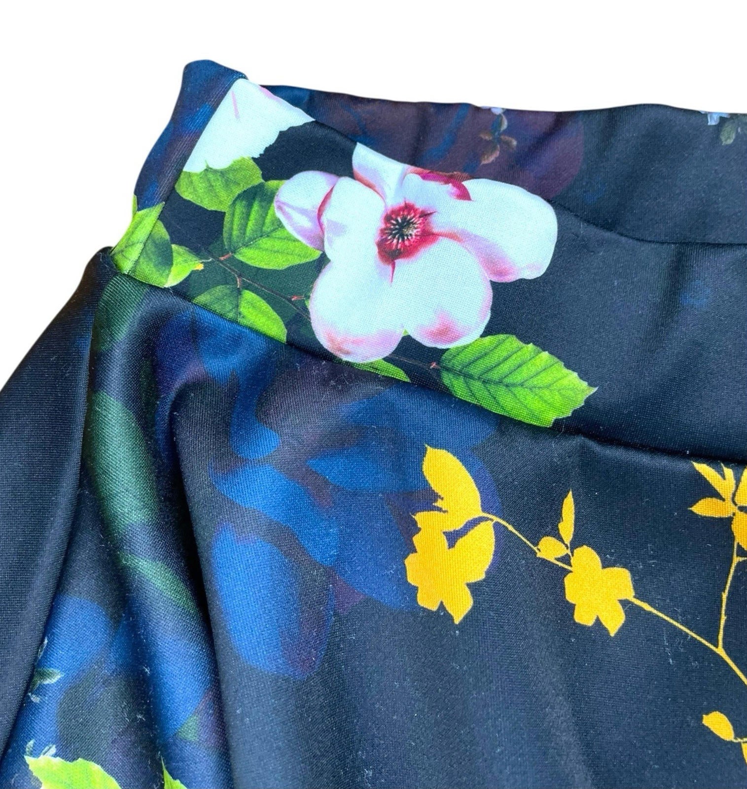 Select High Waisted Skirt A-line Floral Knee Length Women’s UK Size 12