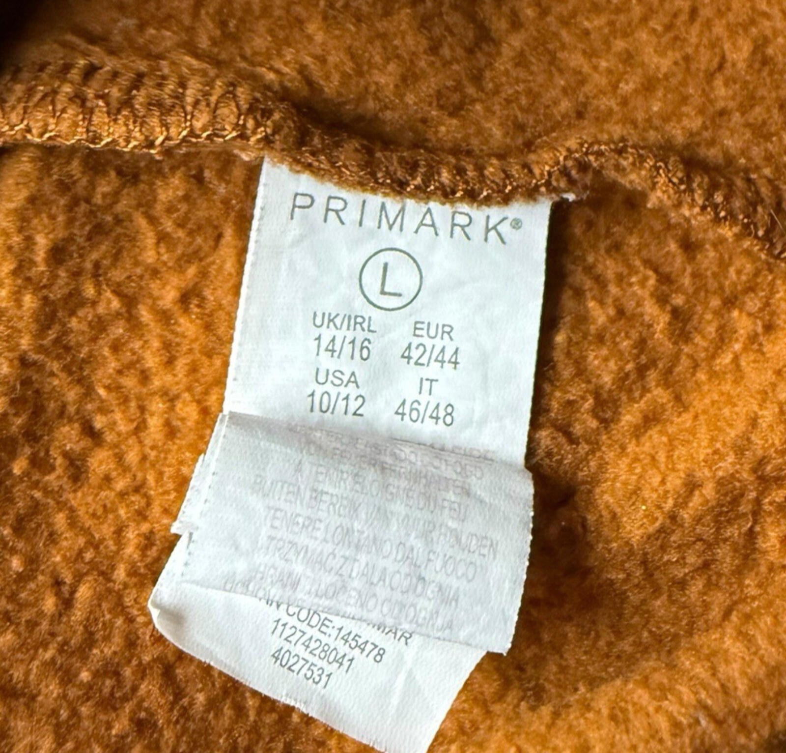 Primark Cropped Sweater Jumper Women's UK Size 14-16 Choose Kindness Logo Brown