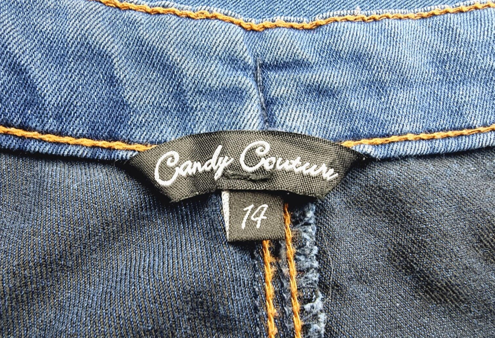 Candy Couture Jeans Junior Girls W26 L28 Blue Cotton Stretch Denim Leggings