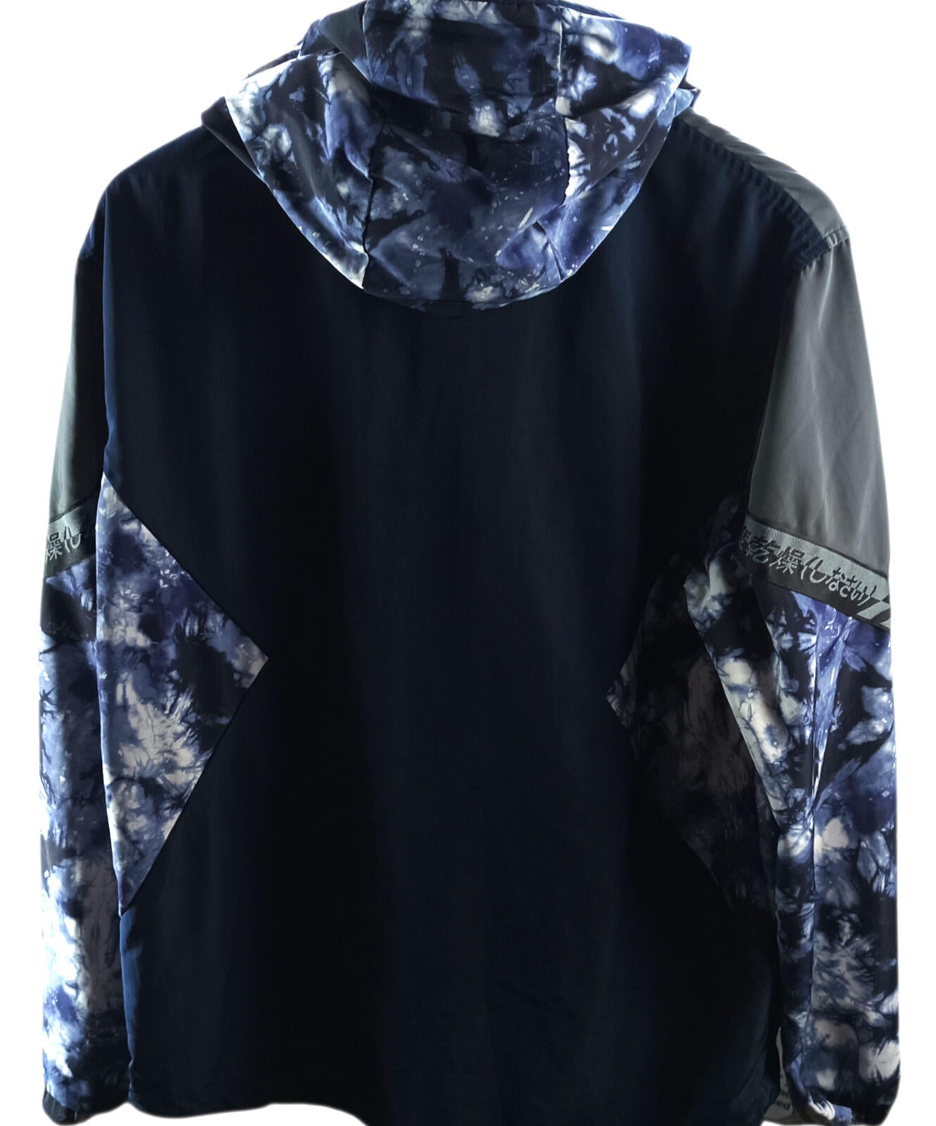 Superdry Cagoule Men's UK Size S Blue Overhead Floral Design 1/4 Zip Pocket