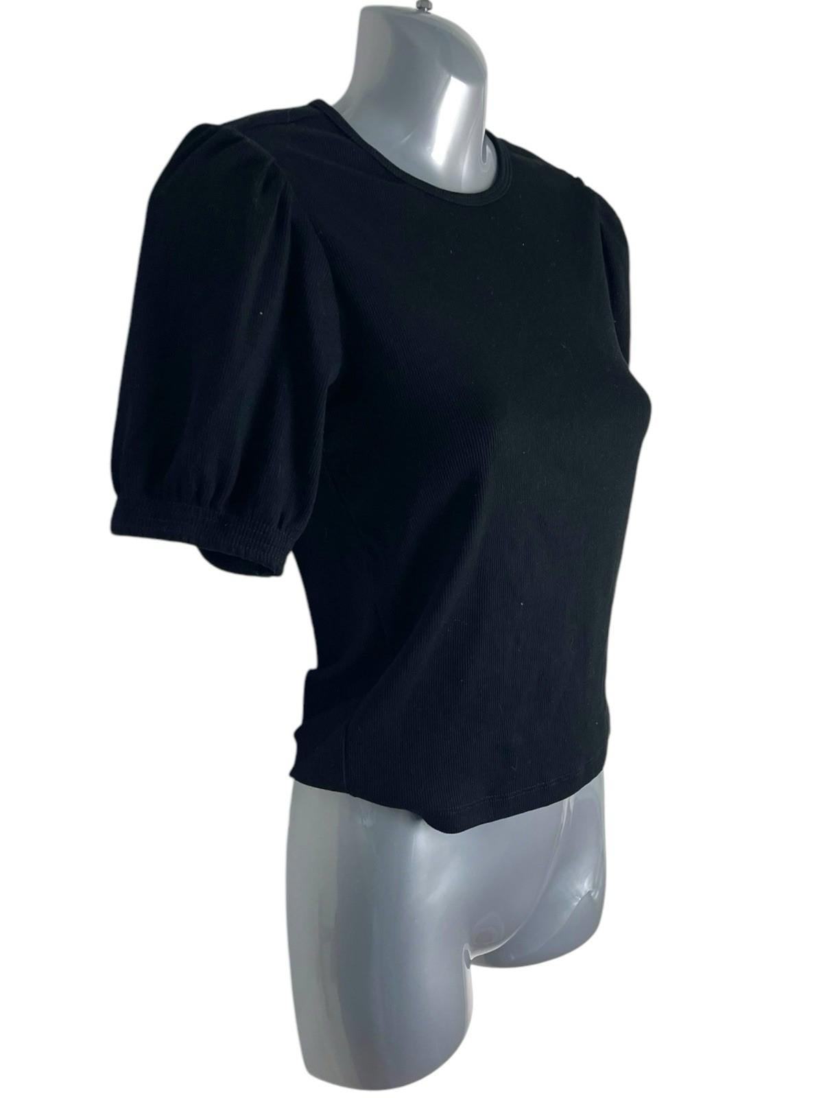 Zara Black T-shirt Top Short Sleeve Women’s UK Size 8