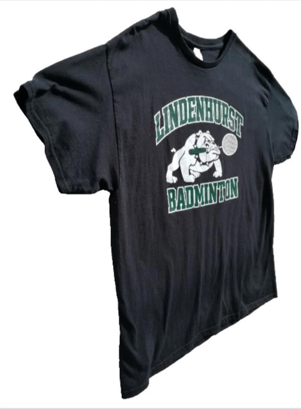 Lindenhurst Badminton Graphic Print T-Shirt Men's Size XL Black 100% Cotton