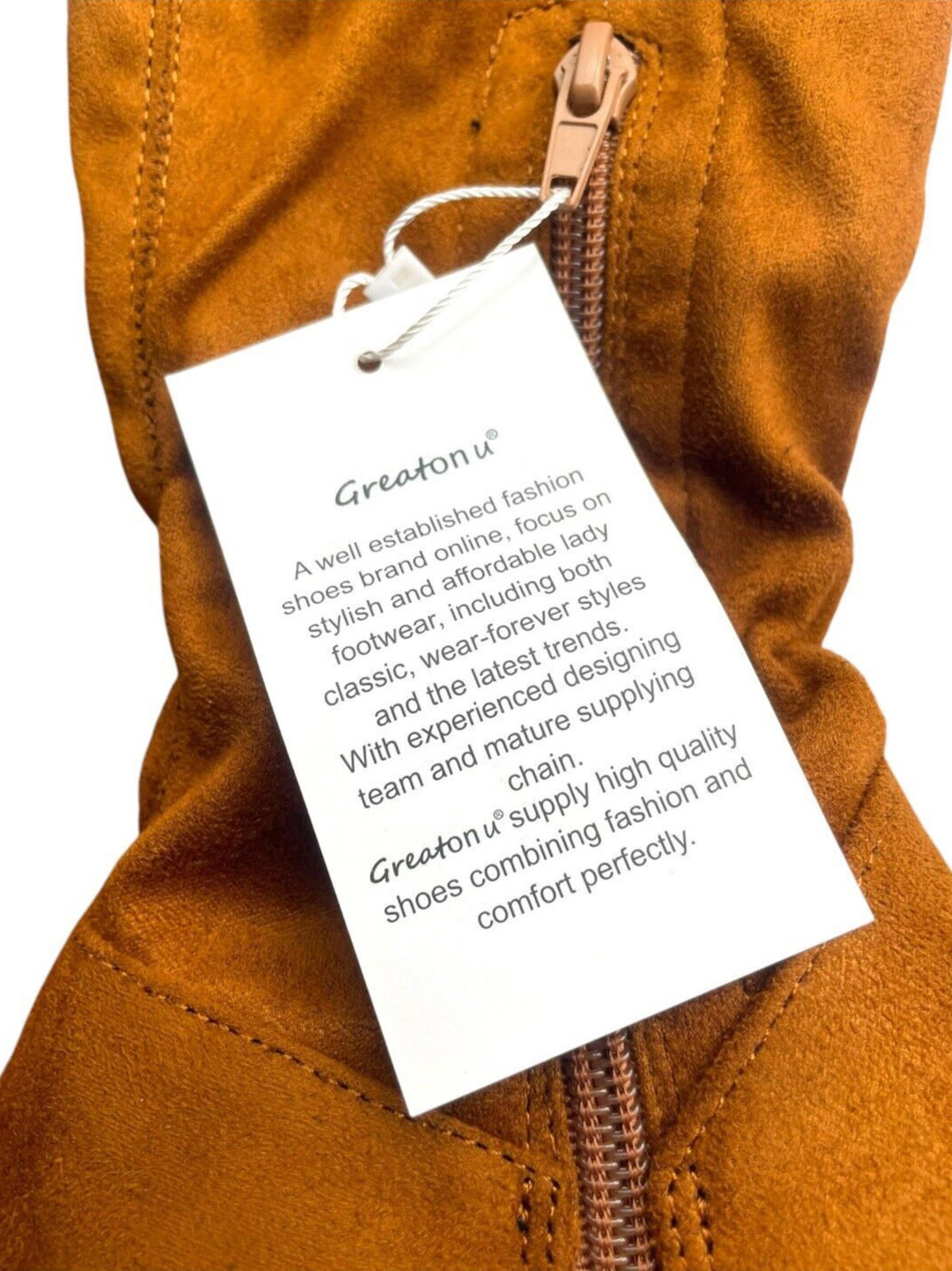 Greatonu Brown Faux Suede Over The Knee High Boots Women’s UK Size 3.5 EU 36