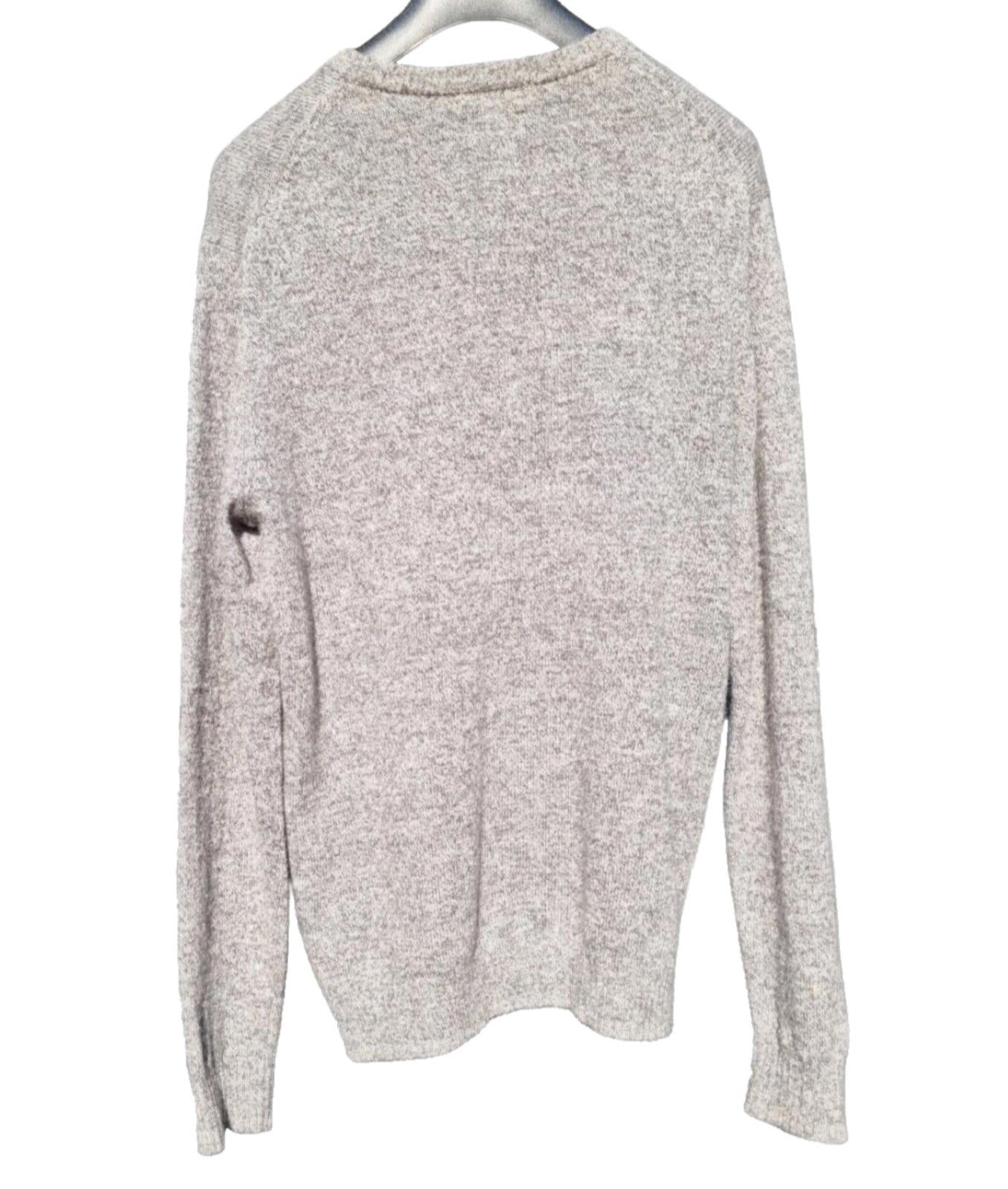Thomas Nash Knit Jumper Men's UK Size M Grey Lambswool Mix Crew Neck Long Sleeve