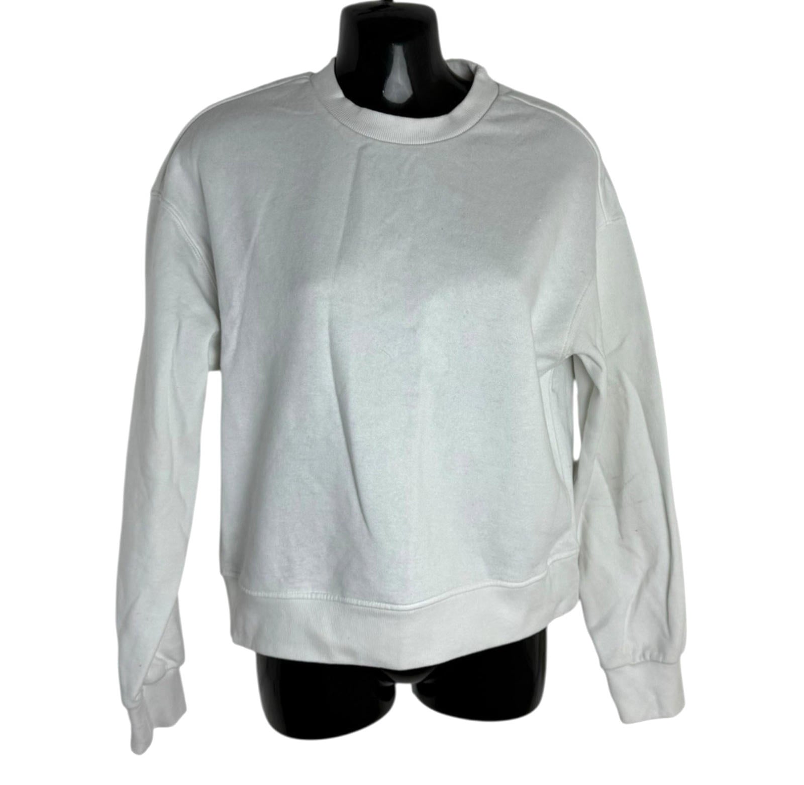 Divided White Jumper Jersey Oversized Sweater Crew Neck Women’s UK Size 2XS XXS
