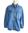 Nasty Gal Blue Denim Shirt Top Button Up Women’s UK Size 10