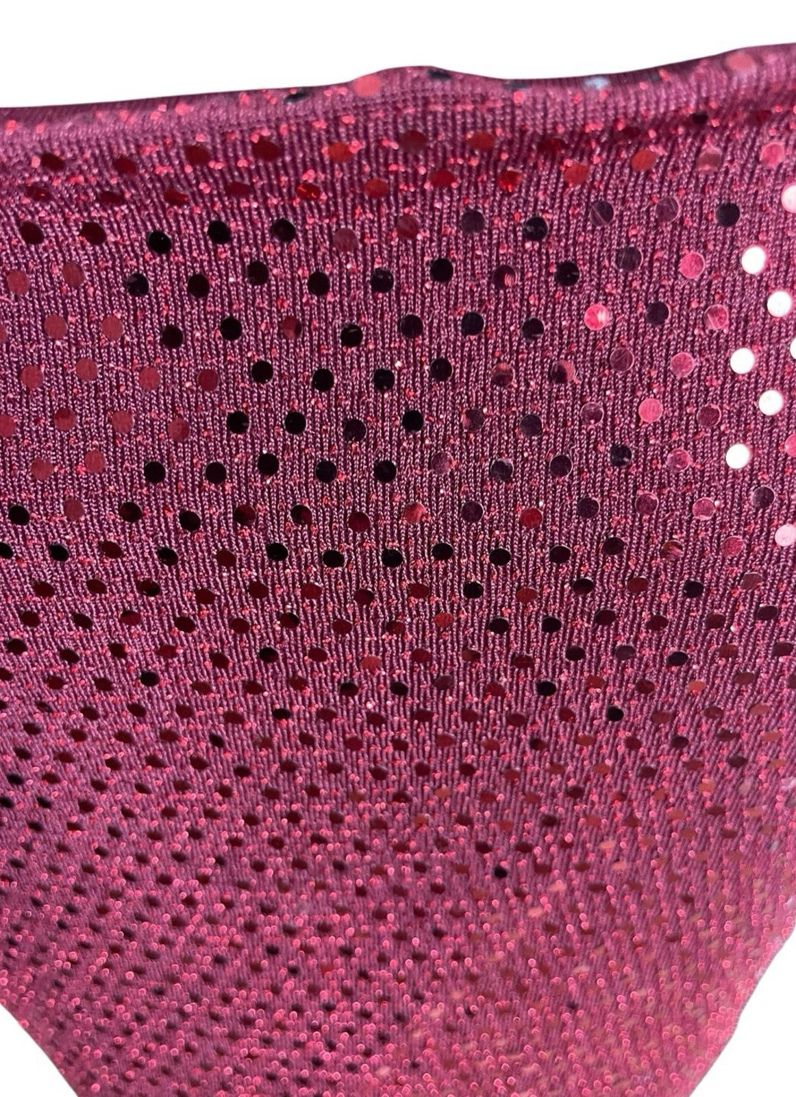 New Look Red Sparkle Crop Top Square Neck Stretch Women’s UK Size 16