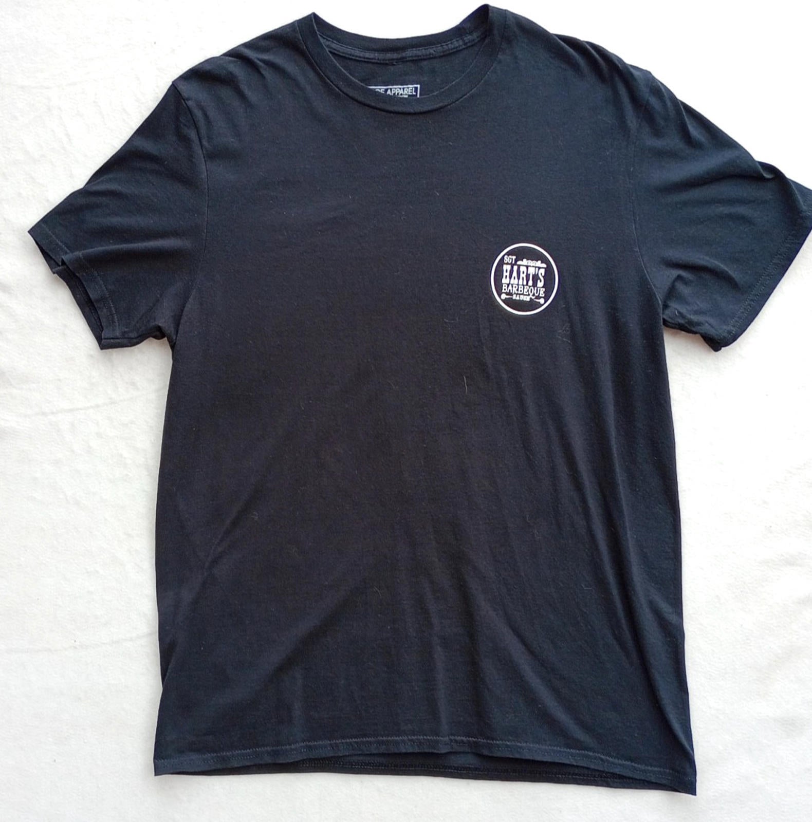 Body By Brisket T-Shirt Men's UK Size L Black Crew Neck BBQ Sauce Graphic Print