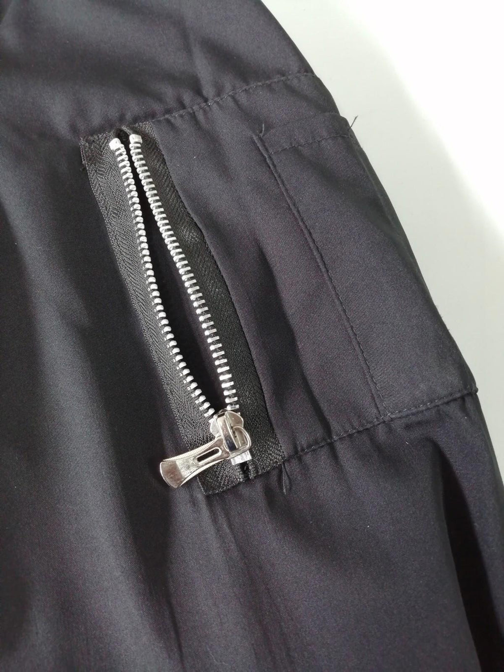 Manfinity Bomber Jacket Men's UK Size S Black Coat Zip Pockets
