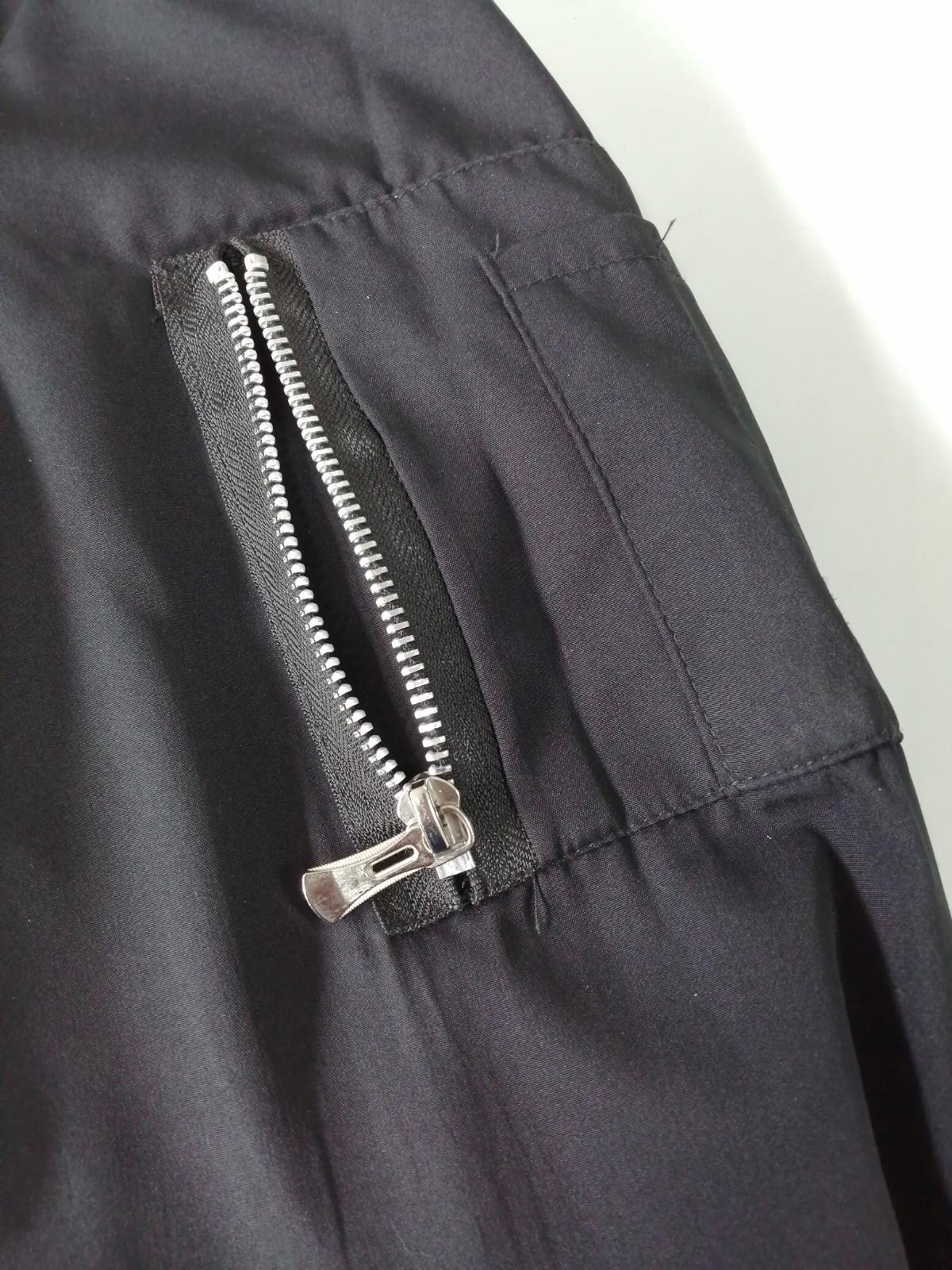 Manfinity Bomber Jacket Men's UK Size S Black Coat Zip Pockets