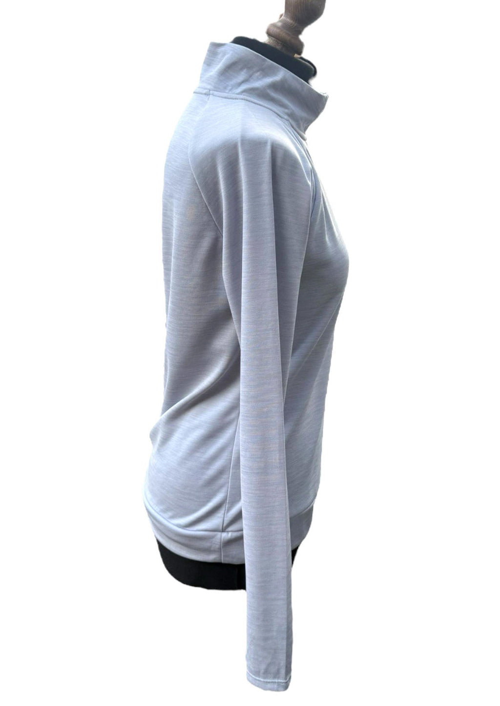 Nike Running Top Womens XS Grey 1/4 Zip Dri-Fit Pullover Activewear Thumbholes