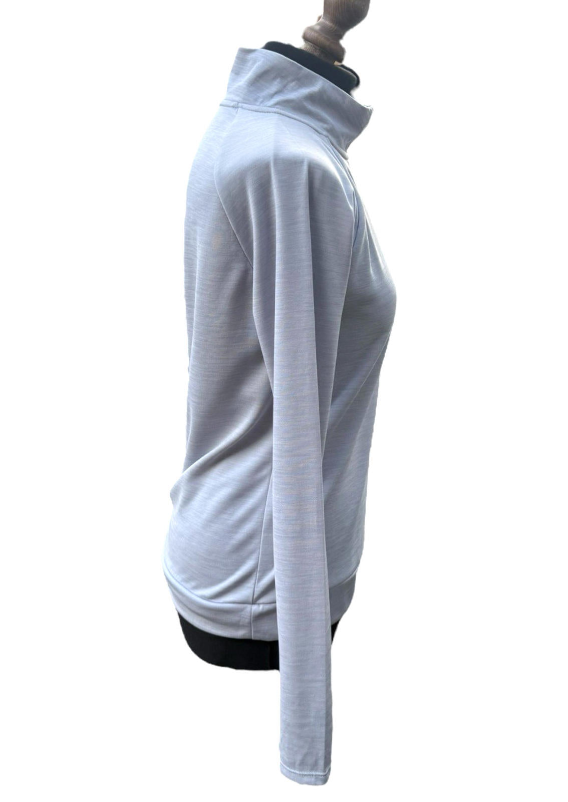 Nike Running Top Womens XS Grey 1/4 Zip Dri-Fit Pullover Activewear Thumbholes