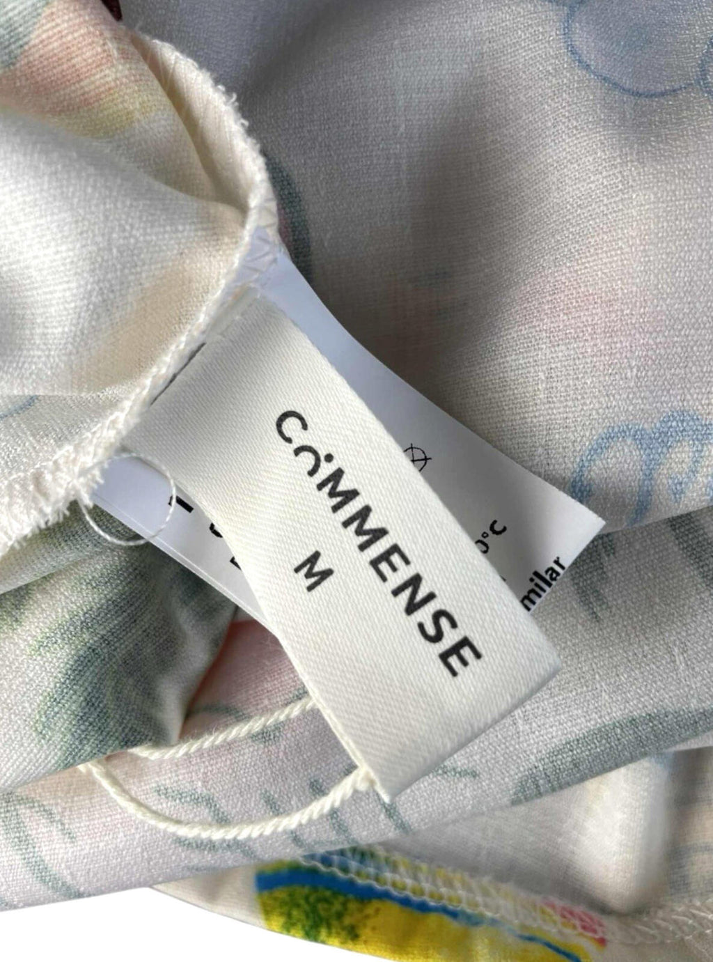 Comense Retro Summer Dress Women’s UK Size M Lace Up Back Mini Multicolour Print