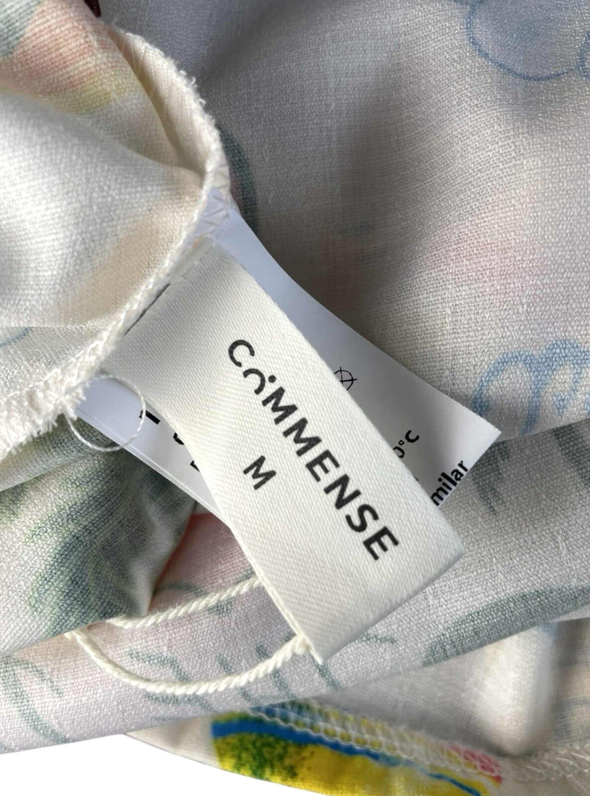 Comense Retro Summer Dress Women’s UK Size M Lace Up Back Mini Multicolour Print